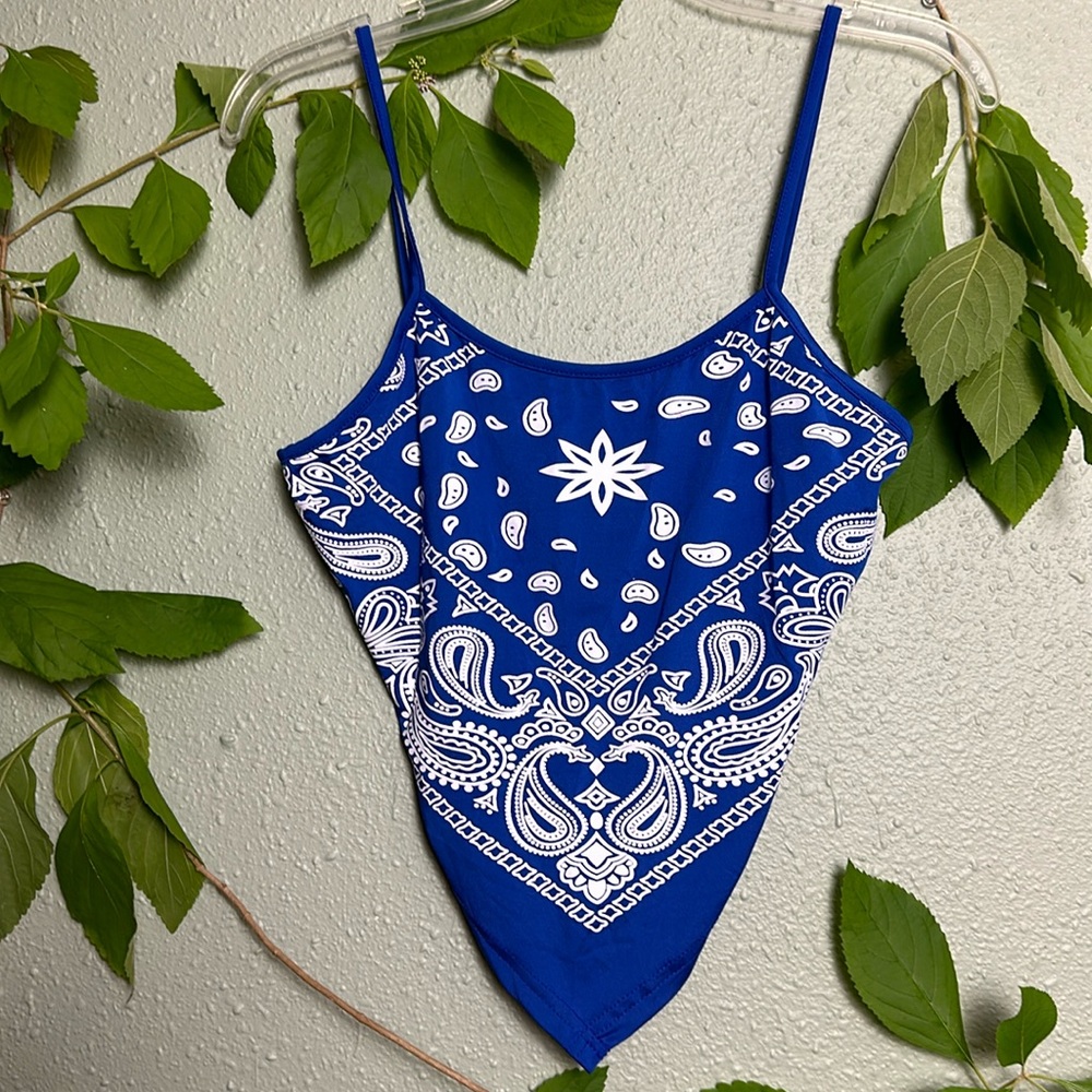 Crop Tank Bandana Style Adult Size Medium